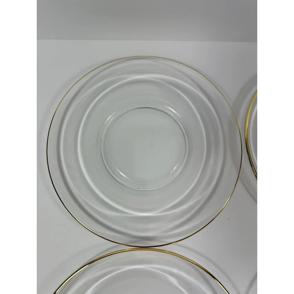 Clear Glass Salad/Luncheon Plates ~8